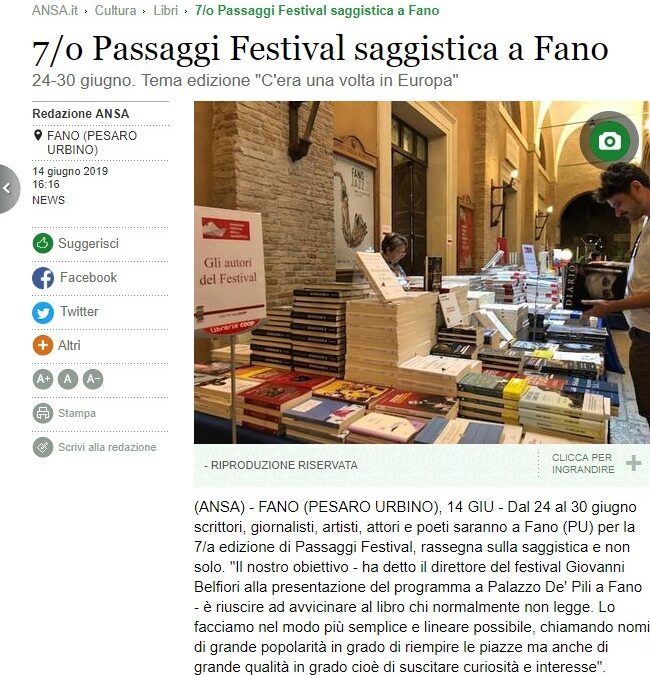 7/o Passaggi Festival saggistica a Fano