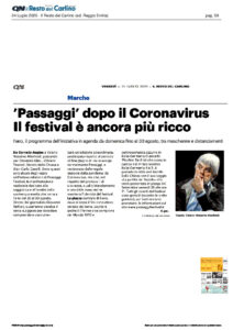 Il Resto del Carlino – ‘Passaggi’ dopo il coronavirus il Festival è ancora più ricco