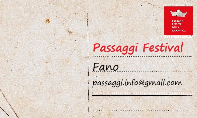 I messaggi a Passaggi Festival 2020