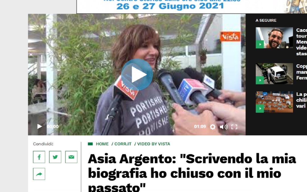 Corriere di Viterbo – Asia Argento: “Scrivendo la mia biografia ho chiuso con il mio passato”