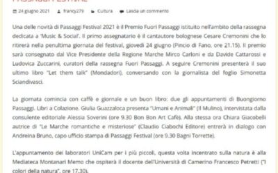 Spettacolo Musica Sport – Cesare Cremonini, Tom Kuka, Mario Calabresi, Beppe Severgnini tra gli ospiti della penultima giornata di Passaggi Festival