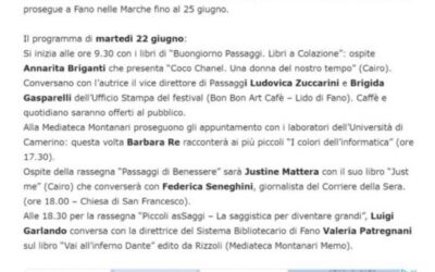 Occhio alla Notizia – Justine Mattera, Marisa Laurito e Willie Peyote tra gli ospiti della quinta giornata di Passaggi Festival