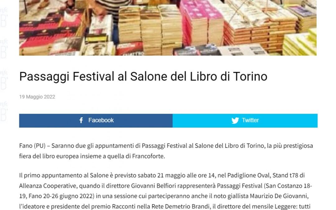 Fano Informa – Passaggi Festival al Salone del Libro di Torino