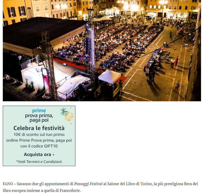 Tm Notizie – Passaggi Festival al Salone del Libro di Torino