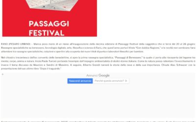 Corriere Canadese – Passaggi: il Festival della Saggistica alla sua decima edizione