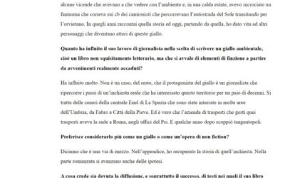 Articolo 21 – In libreria “sotto le ceneri” di GIorgio Santelli. Il fantasma di una giovane donna che aiuta il lavoro d’inchiesta