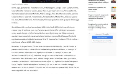 Yahoo Notizie – Saviano, Soleri, Cremonesi, Pivetti e Michelin a “Passaggi Festival”
