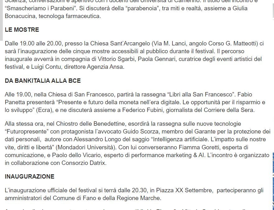 Pu24 – Passaggi Festival: oggi inaugurazione in Piazza XX Settembre
