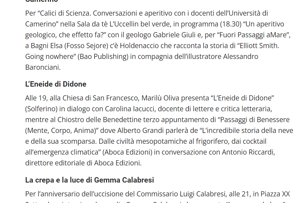 La Milano – Fano, Passaggi Festival: il programma della sesta giornata