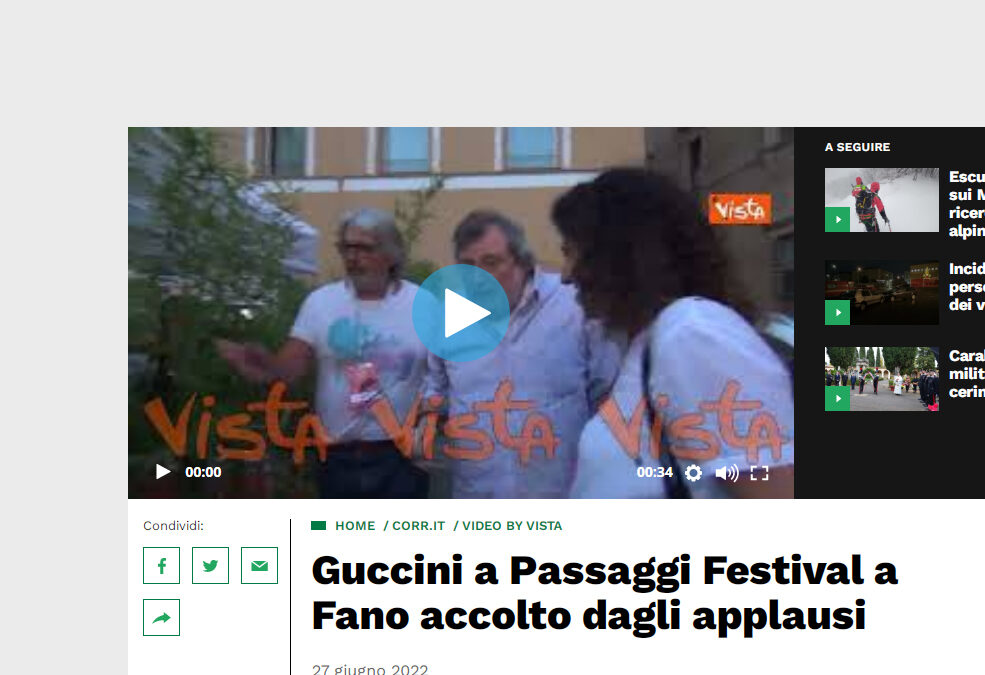 Corriere di Rieti – Guccini a Passaggi Festival a Fano accolto dagli applausi