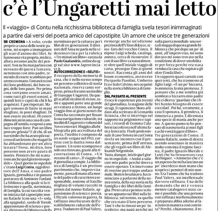 La Provincia – Nel mare di carta c’è l’Ungaretti mai letto