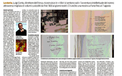 L’eco di Bergamo – Così una preziosa biblioteca di famiglia racconta la cultura del Novecento