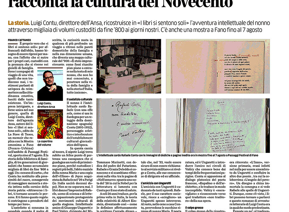 L’eco di Bergamo – Così una preziosa biblioteca di famiglia racconta la cultura del Novecento
