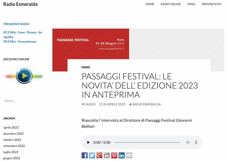 Radio Esmeralda – Passaggi Festival: Le novità dell’edizione 2023 in anteprima