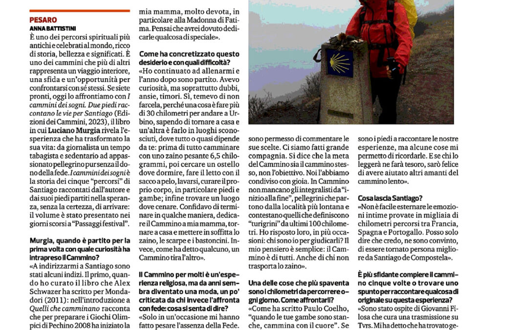 Corriere Romagna – Due piedi raccontano Santiago “Ecco il mio cammino dei sogni”