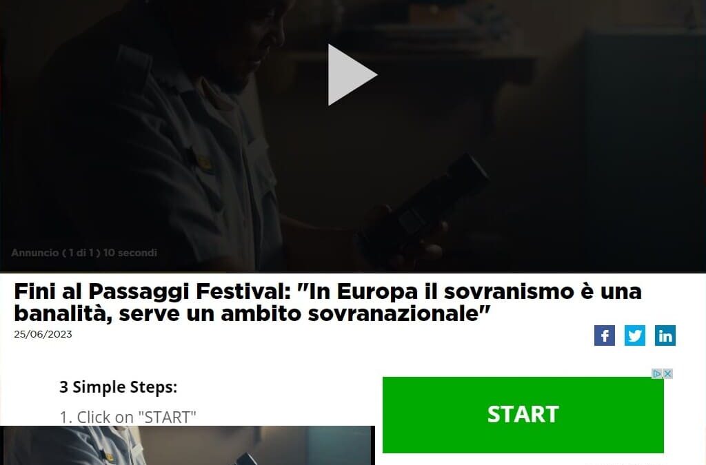 La7 – Fini al Passaggi Festival “In Europa il sovranismo è una banalità, serve un ambito sovranazionale