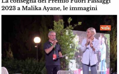 Corriere Adriatico – La consegna del Premio Fuori Passaggi 2023 a Malika Ayane, le immagini