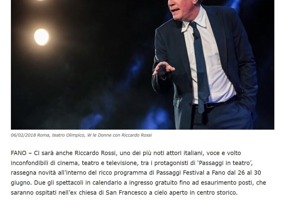 Occhio alla Notizia – Novità 2024, Passaggi Festival in teatro: i libri si prendono la scena