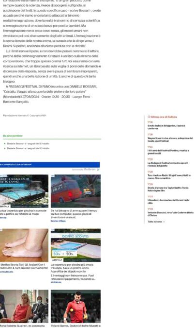 ANSA.it-Daniele Bossari e i segreti del Cristallo