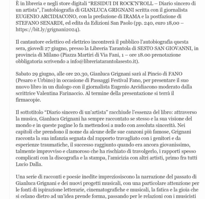 radio web italia.it-In libreria Residui di Rock’n’roll di Gianluca Grignani-min