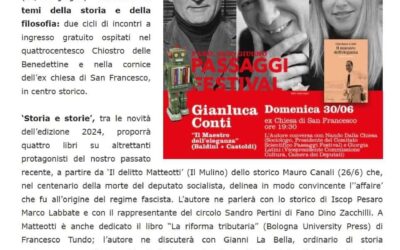 Marche News24-Fano, PF24 Le rassegne su storia e filosofia
