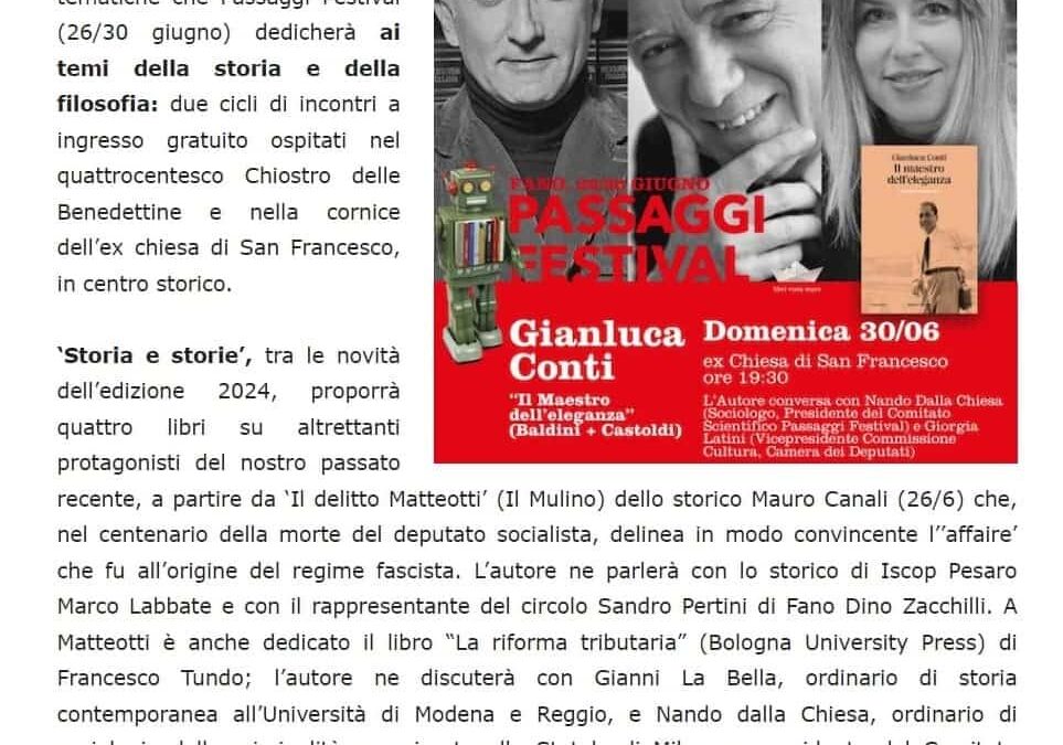 Marche News24-Fano, PF24 Le rassegne su storia e filosofia