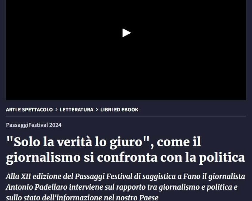 Rai News- Solo la verità lo giuro, come il giornalismo si confronta con la politica