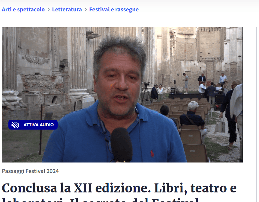 RaiNews-Conclusa la XII edizione. Libri, teatro e laboratori. Il segreto del Festival