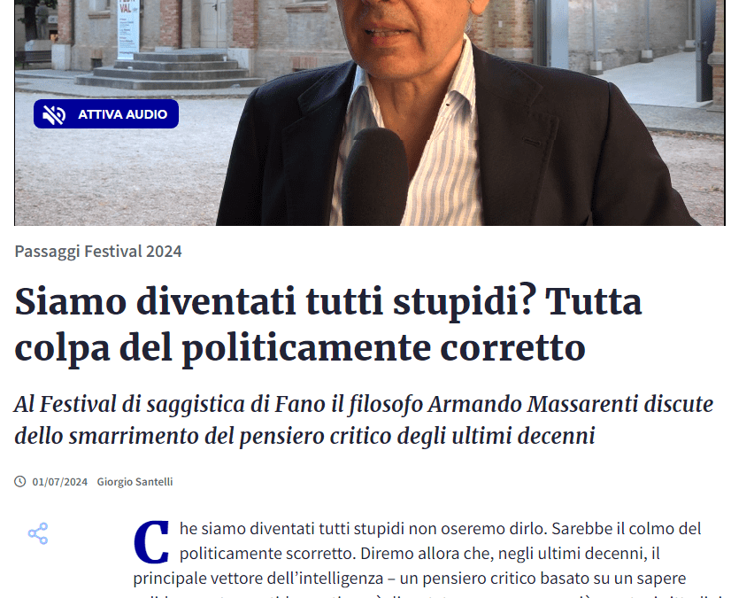 RaiNews-Siamo diventati tutti stupidi? Tutta colpa del politicamente corretto