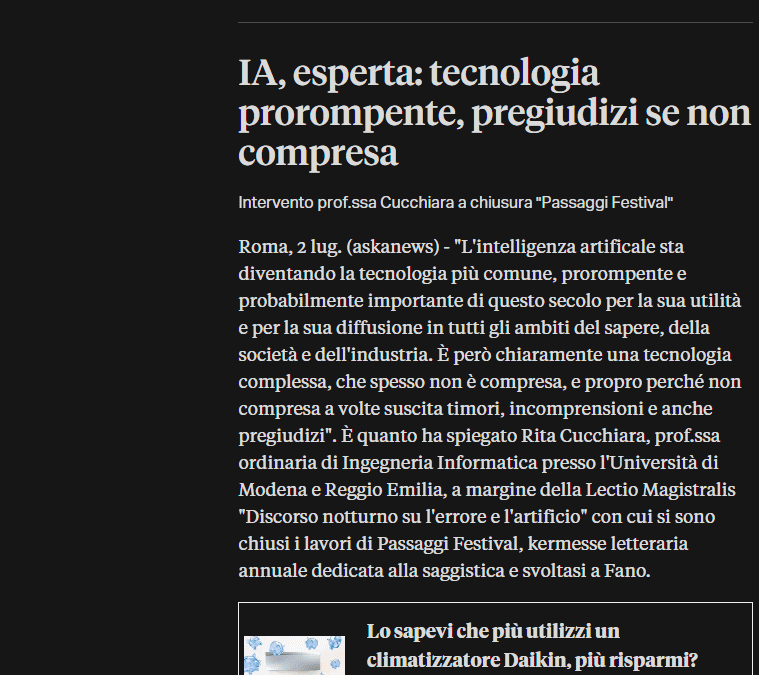 Today-IA, esperta: tecnologia prorompente, pregiudizi se non compresa