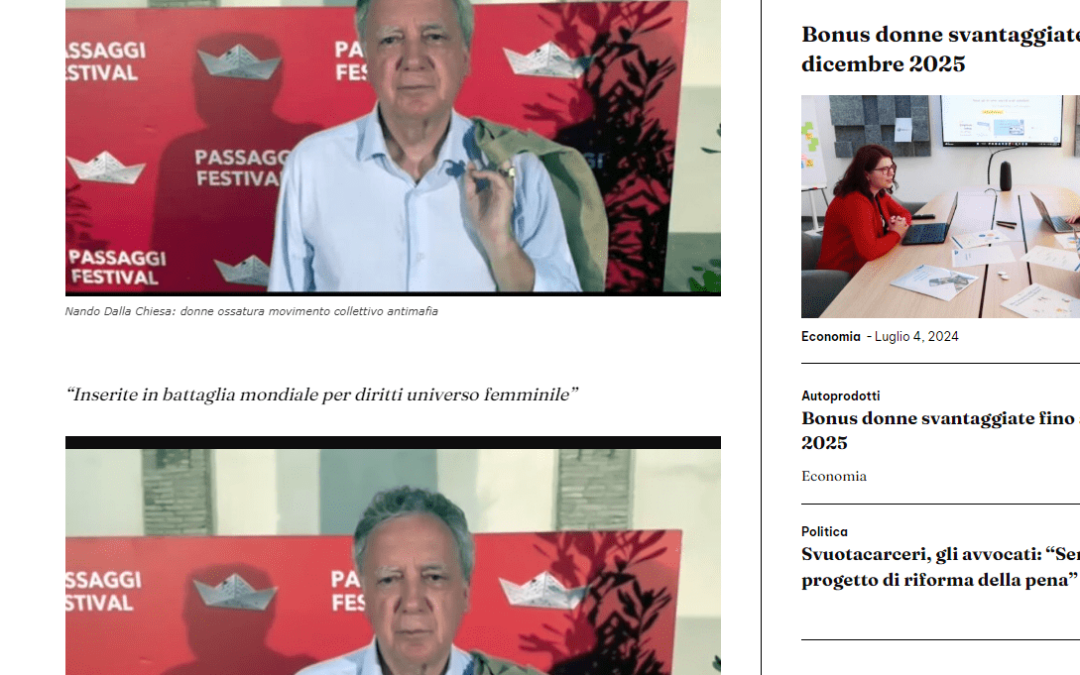 Investimentinews-Nando Dalla Chiesa: donne ossatura movimento collettivo antimafia Written by Red