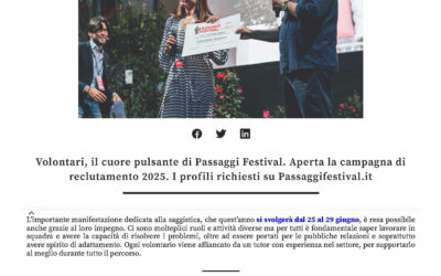 Marcheinfinite.com – Volontari, il cuore pulsante di Passaggi Festival.