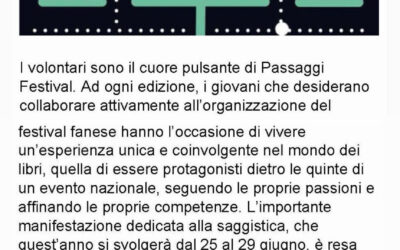 Oltrefano.it – Volontari, il cuore pulsante di Passaggi Festival
