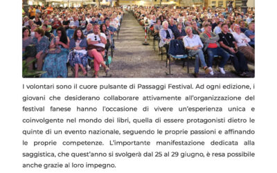 Viverefano.it – Passaggi Festival cerca volontari: ecco le figure richieste